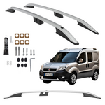 RELINGI dachowe FIAT DOBLO OD 2010 L2 MAXI DŁUGI LONG SREBRNE