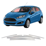 Listwy wokół bocznych szyb stal nierdzewna chrom Ford Fiesta Mk7 2009-2017