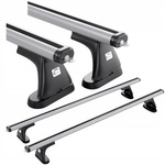 Bagażnik uniwersalny Amos na punkty montażowe SREBRNY