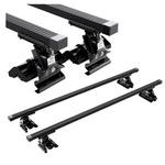 Bagażnik dachowy uniwersalny Amos za ranty CZARNY