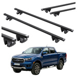 Bagażnik bazowy stalowy na relingi klasyczne paki FORD RANGER od 2022 czarny