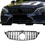 GRILL ATRAPA MERCEDES C KLASA W205/S205/C205 15-19 PANAMERICANA PIANO BLACK