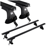 Bagażnik dachowy uniwersalny Amos za ranty 120 cm aluminium CZARNY