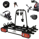 Platforma rowerowa bagażnik na hak AMOS GIRO 3 na 3 rowery -13 PIN CZARNA