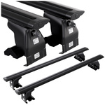 Bagażnik dachowy uniwersalny Amos za ranty CZARNY