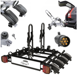 BAGAŻNIK ROWEROWY NA HAK PLATFORMA AMOS TYTAN 4 NA 4 ROWERY 7 PIN CZARNA