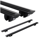 Bagażnik dachowy Amos Futura na relingi 130 cm Dynamic CZARNY