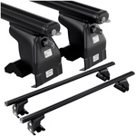 Bagażnik dachowy uniwersalny Amos za ranty CZARNY