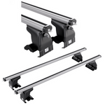 Bagażnik uniwersalny Amos za ranty SREBRNY