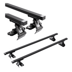 Bagażnik dachowy uniwersalny Amos za ranty CZARNY