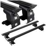 Bagażnik uniwersalny Amos za ranty CZARNY