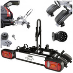 Platforma rowerowa bagażnik na hak AMOS TYTAN 2 PLUS 2 rowery 13PIN CZARNA